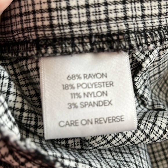 Tommy Hilfiger size 12 x 27” ankle slim pull on pants skinny check plaid EUC - Picture 9 of 11